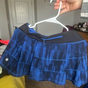 Royal Blue Mini Lululemon Skirt with Shorts Under